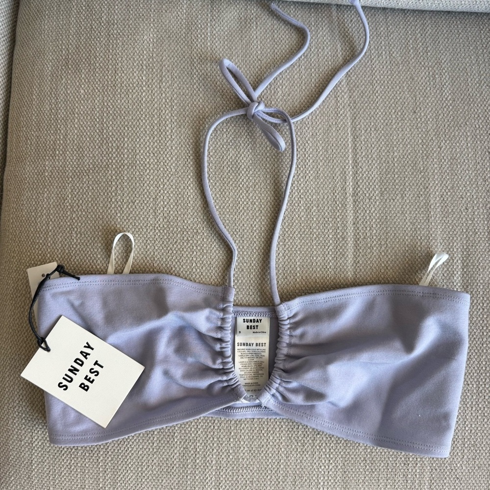 NWT Aritzia Sunday Best Lavender Tie Front Halter Top